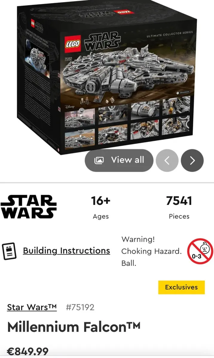 LEGO. Starwars Millennium Falcon 75192 - Image 3