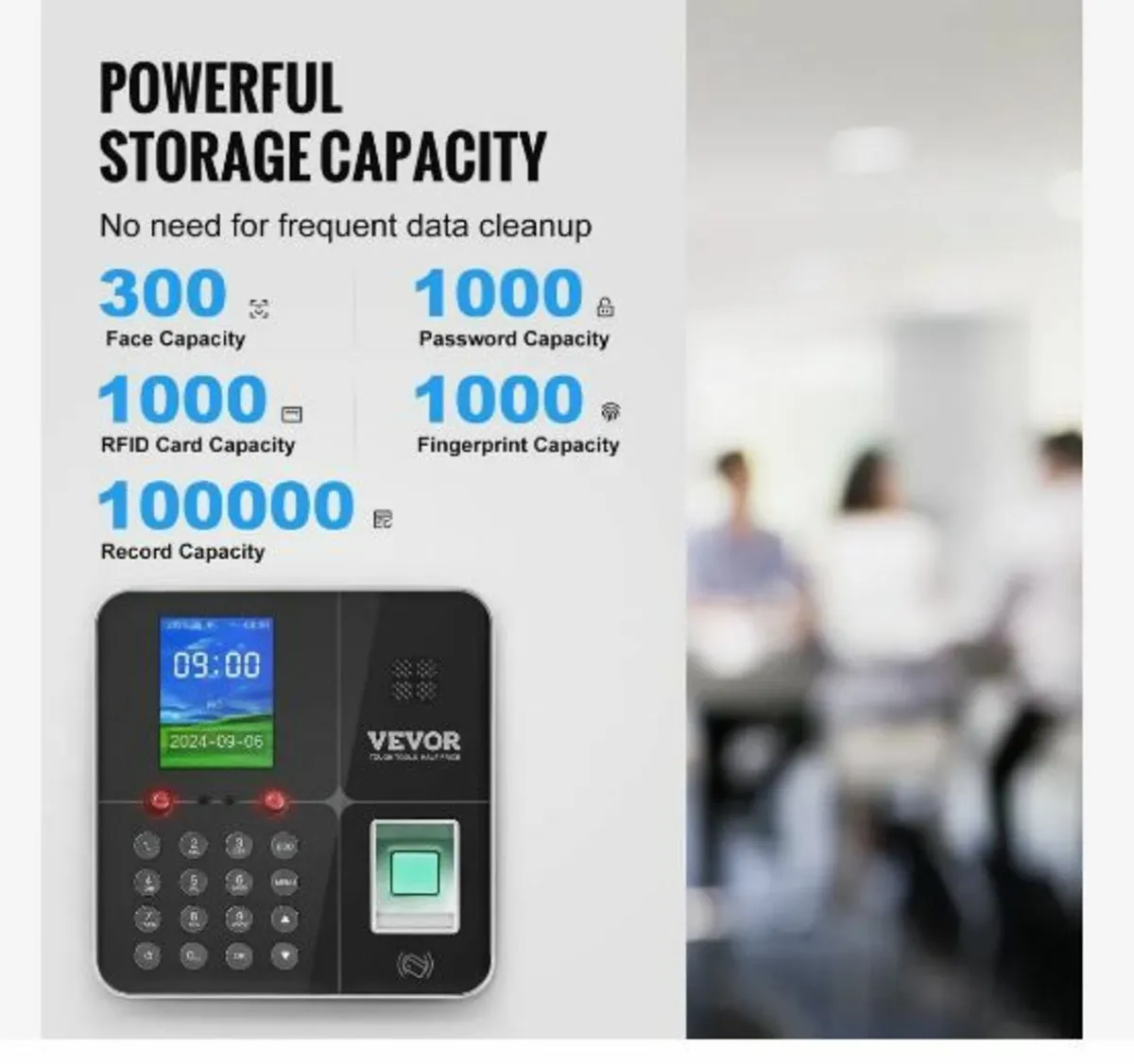 Employee Attendance Machine with Face, Fingerprin - Image 2