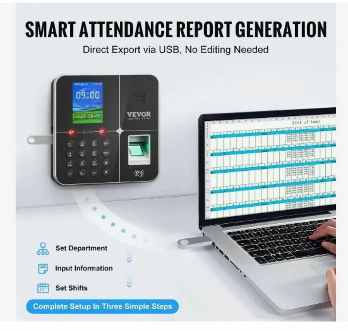 Employee Attendance Machine with Face, Fingerprin - Image 4