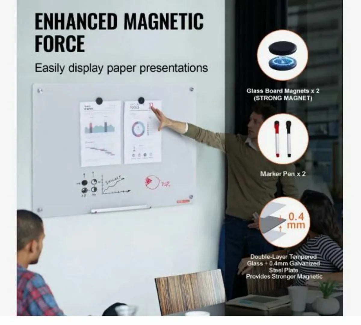 Magnetic Glass Whiteboard - Image 3