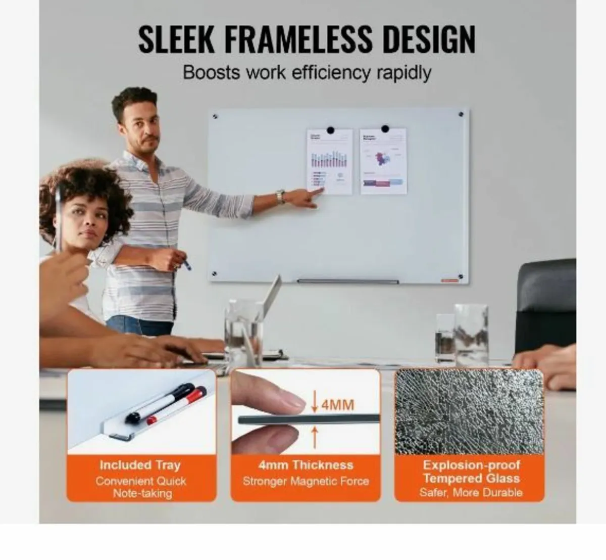 Magnetic Glass Whiteboard - Image 4