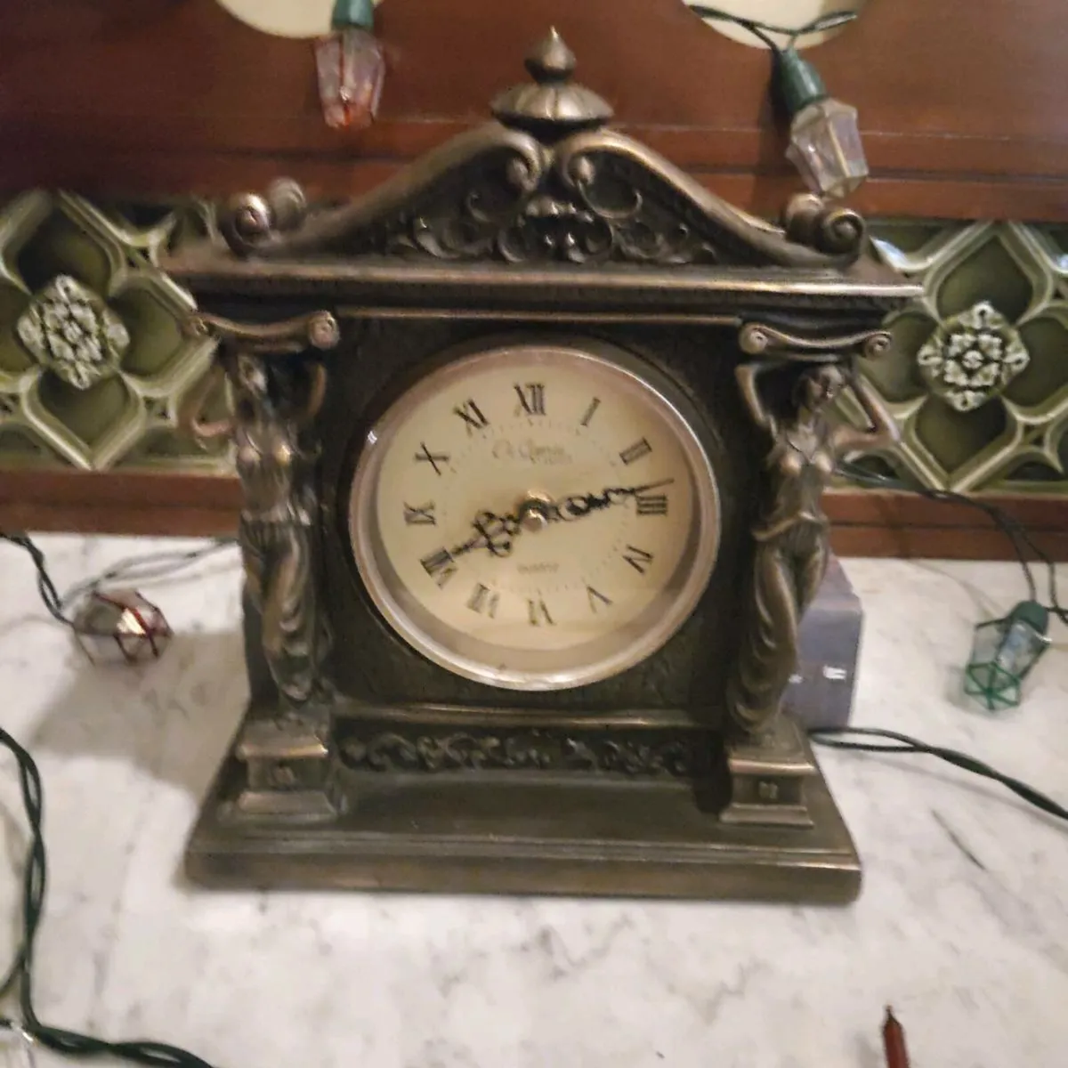 Bronze Quartz Mantle Clock - Image 4