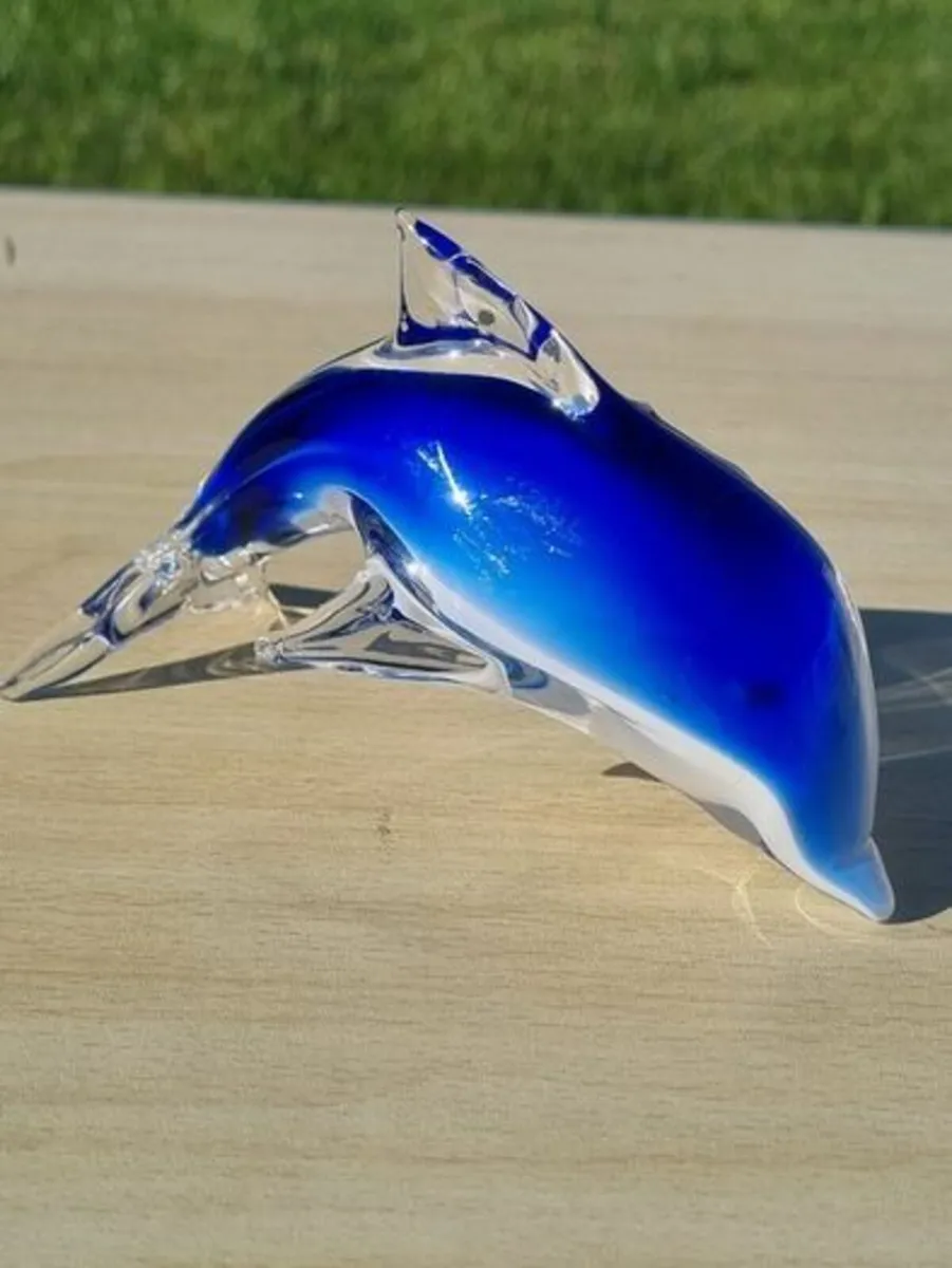 Murano art glass dolphin - Image 2