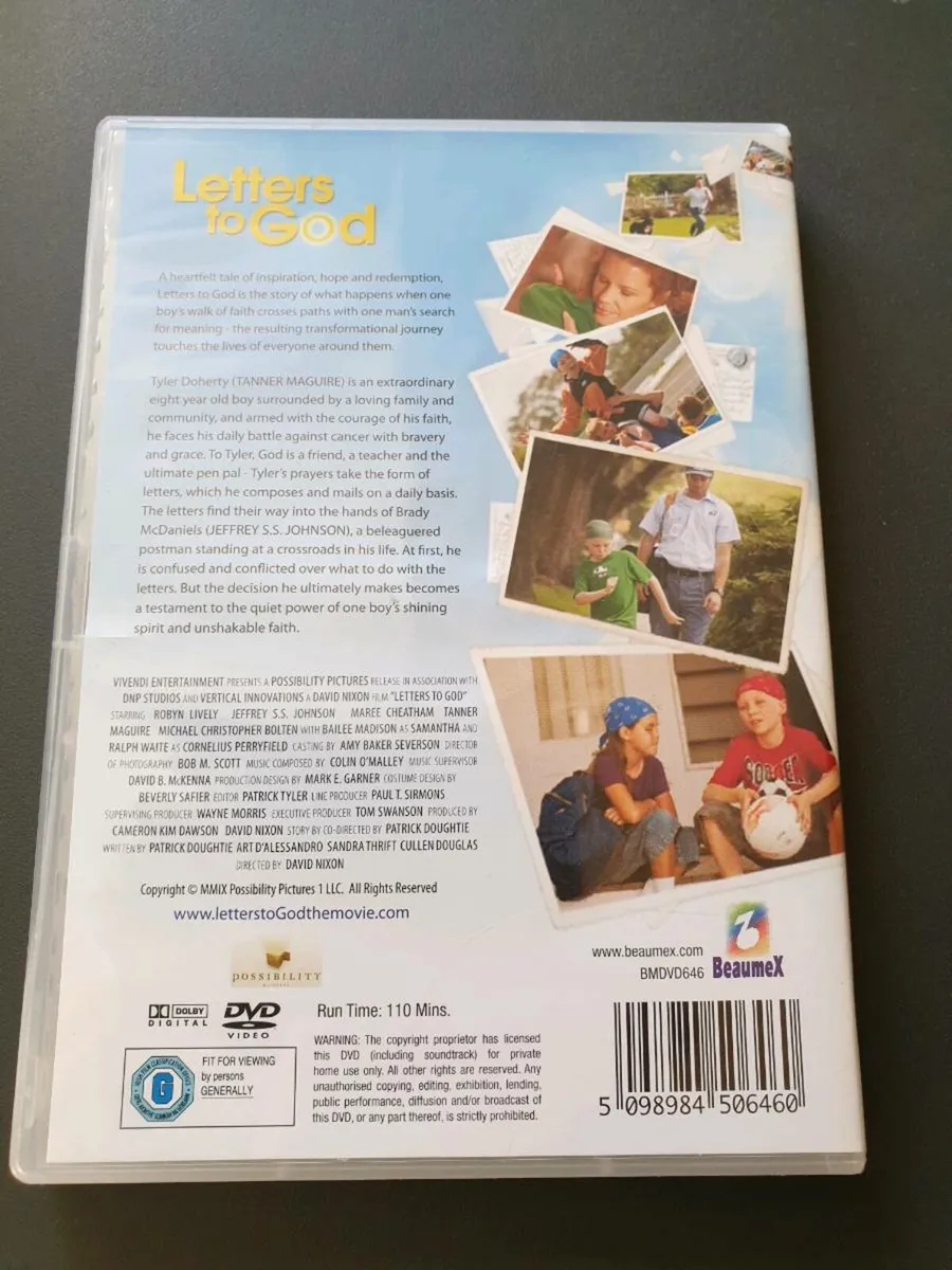 Letters To God DVD Robyn Lively Jeffrey Johnson - Image 2