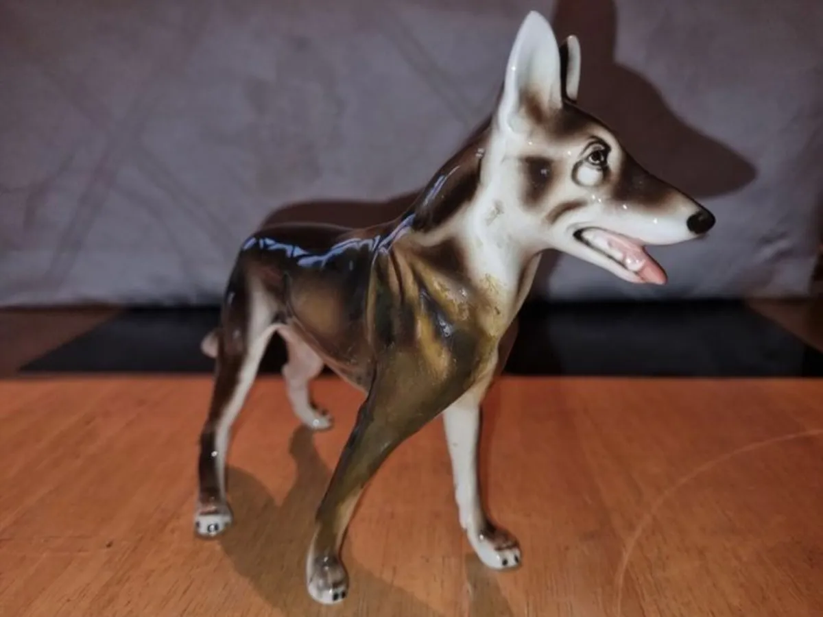 Austrian porcelain dog figurine - Image 1