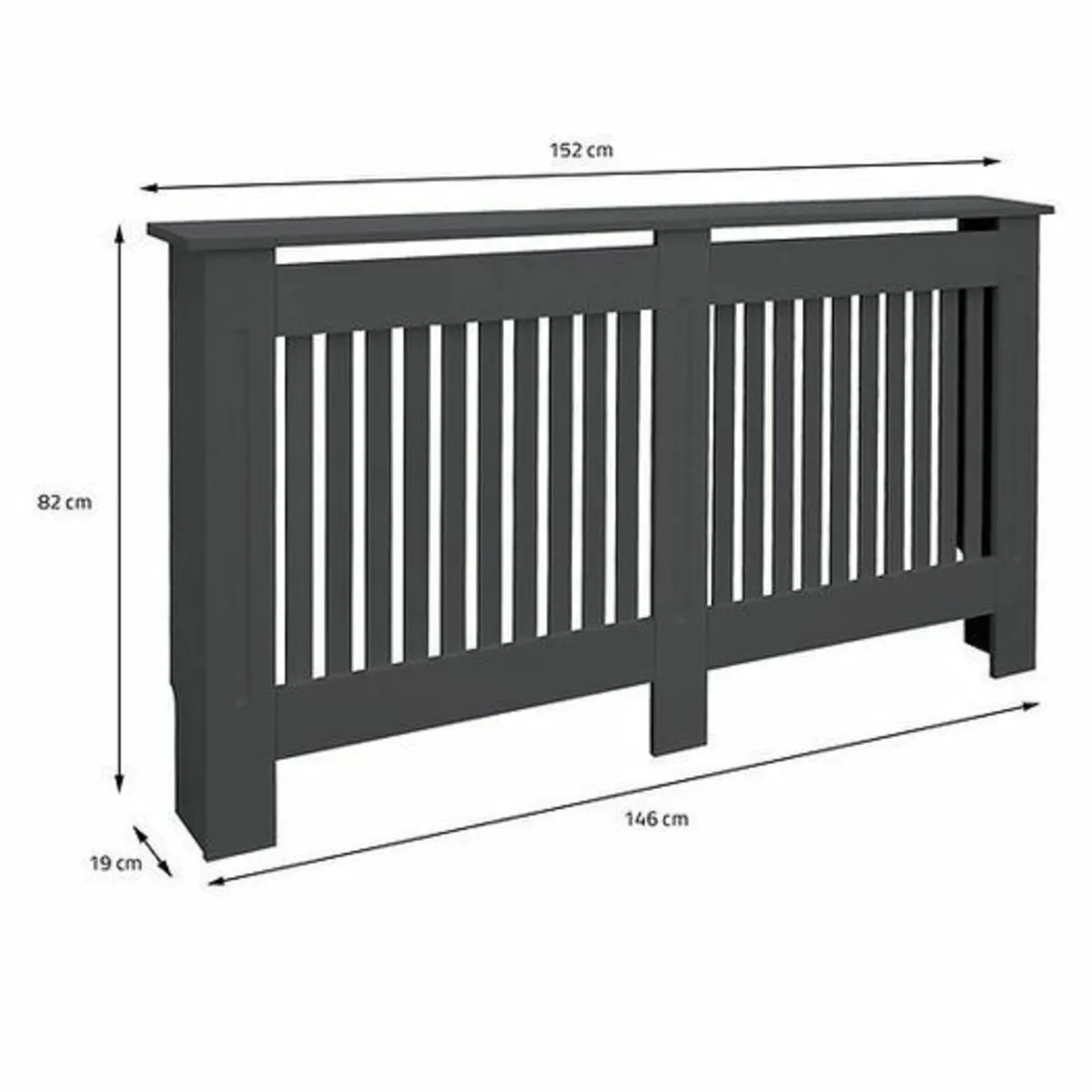 Radiator cover 152x19x82 cm FREE DELIVERY - Image 2