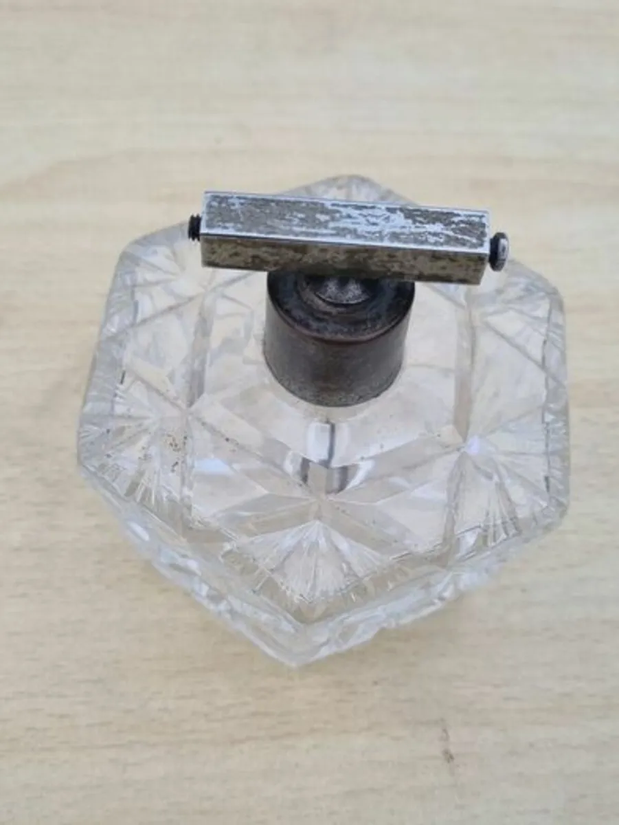 Vintage Crystal Perfume Bottle - Image 4