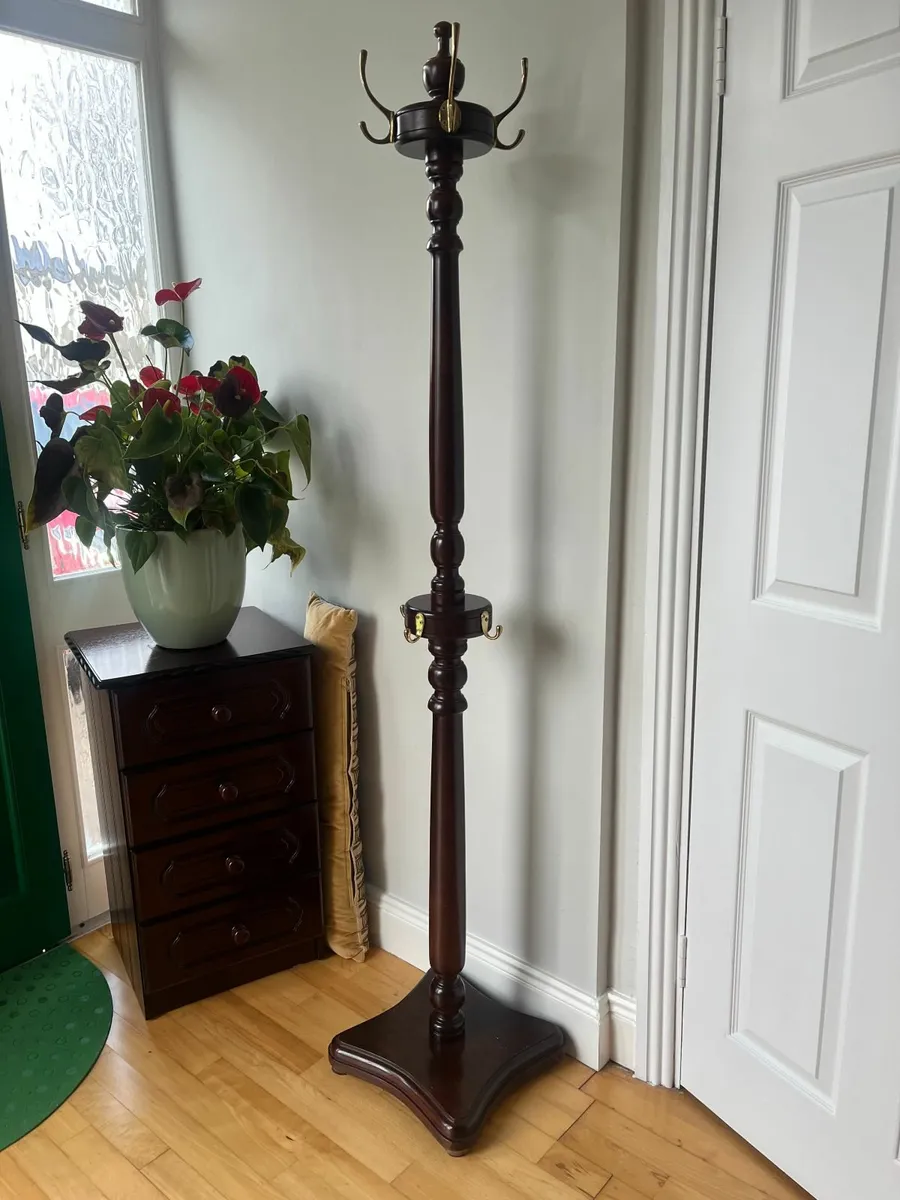 Mahogany coat stand - Image 2
