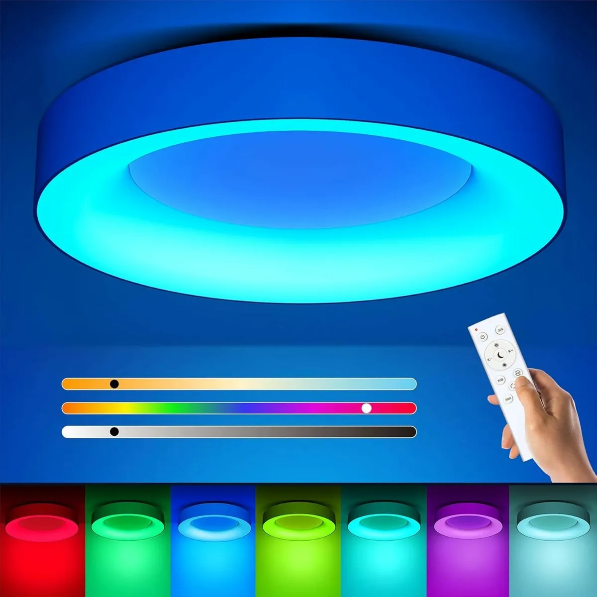 LED Ceiling Light Dimmable with Remote Control - Image 1