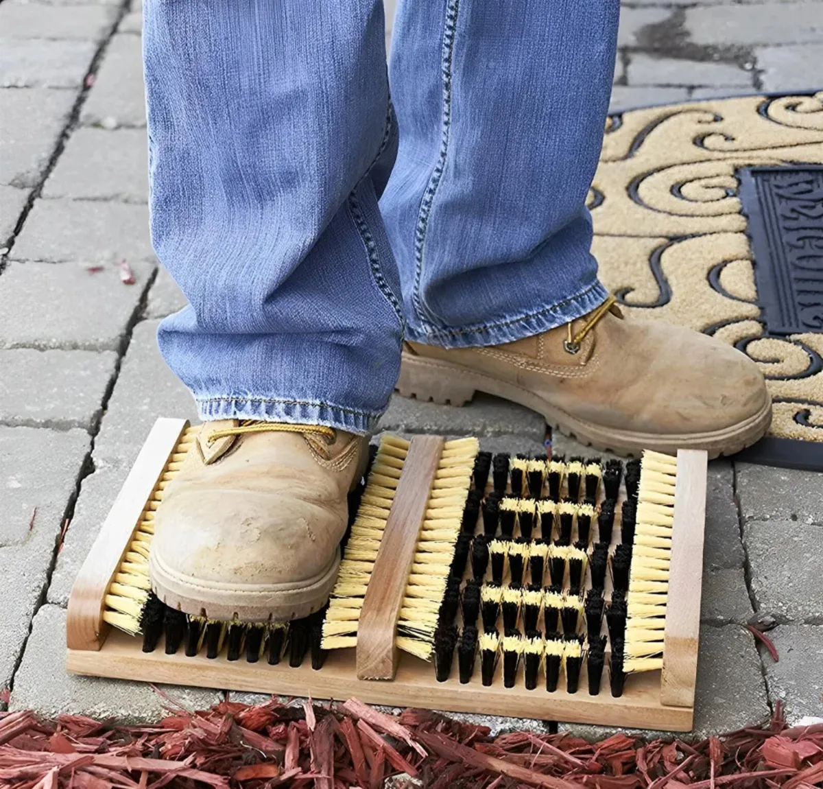 Double Shoe Boot Cleaner Brushes NEW - Image 1