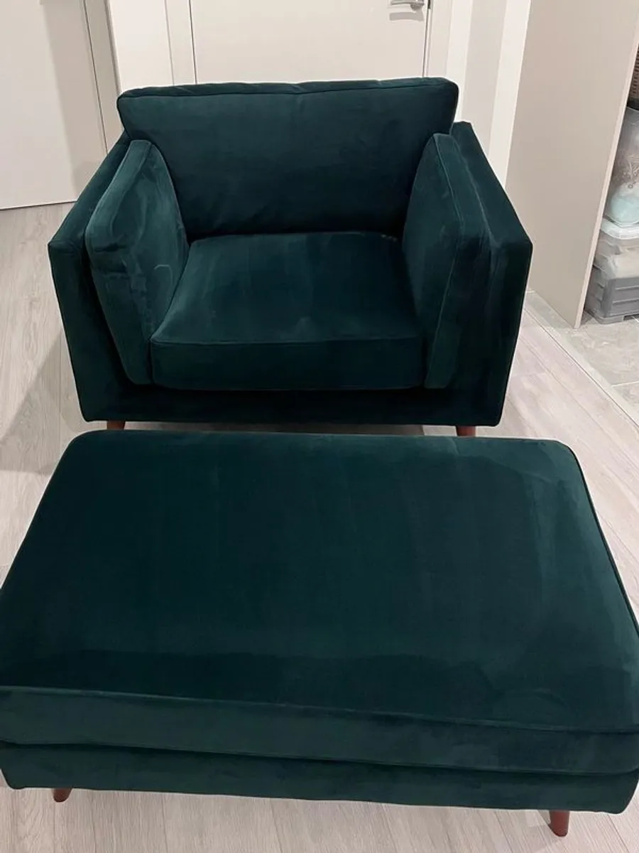 Armchair and Footstool - Image 1