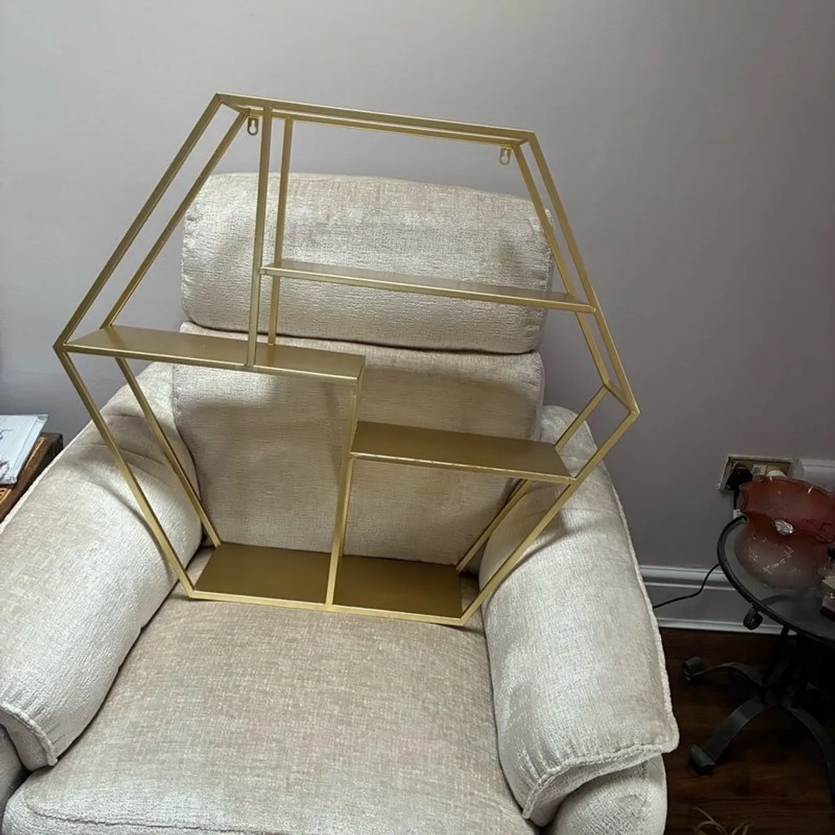 Shelves - Hexagon, Gold Coloured Shelves - Image 2