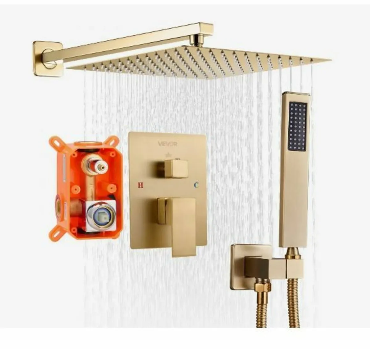 Shower Faucet Set, Rainfall Bathroom Shower - Image 1