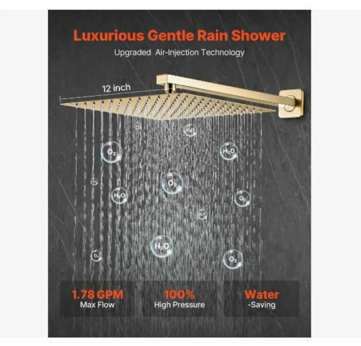 Shower Faucet Set, Rainfall Bathroom Shower - Image 2