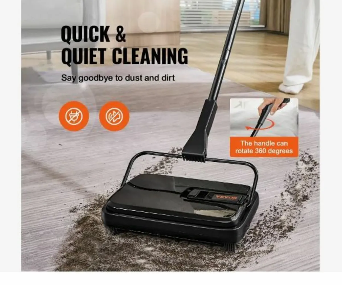 Carpet Sweeper, 20 cm Sweeping Paths - Image 3