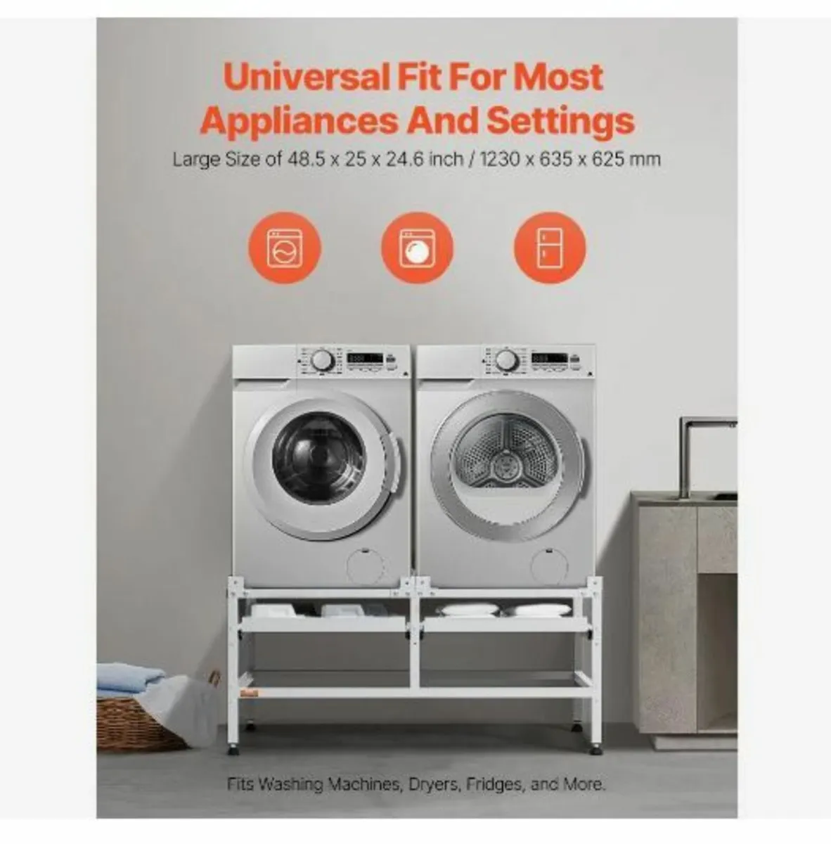 Washing Machine Stand, 48.5x25-Inch - Image 2