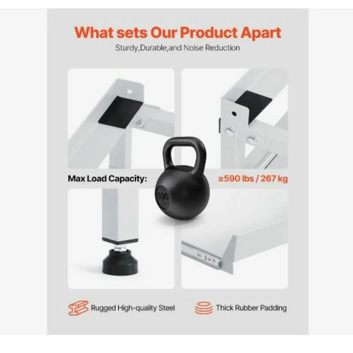 Washing Machine Stand, 48.5x25-Inch - Image 3