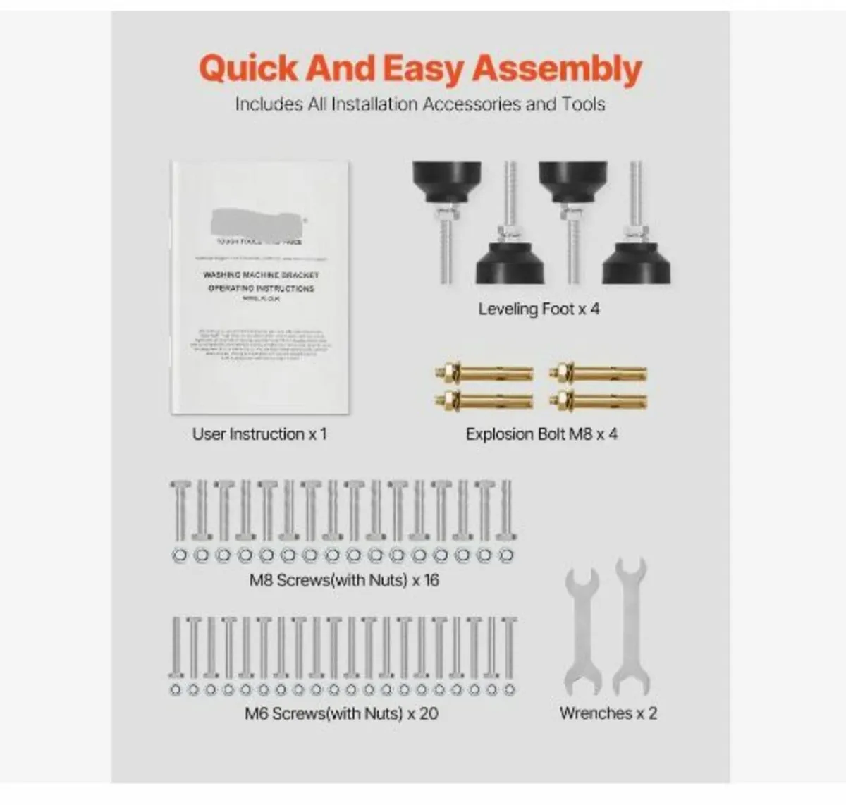 Washing Machine Stand, 48.5x25-Inch - Image 4