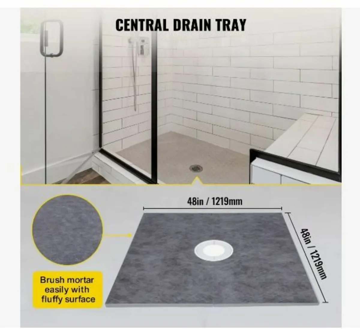 Shower Curb Kit, 48"x48" Watertight Shower - Image 2