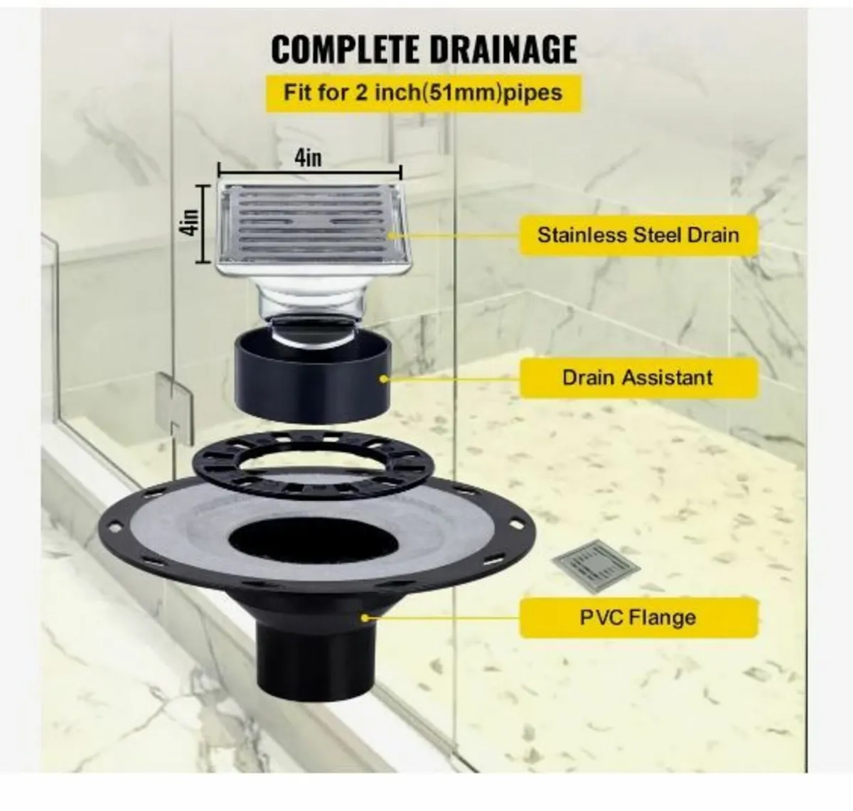 Shower Curb Kit, 48"x48" Watertight Shower - Image 3