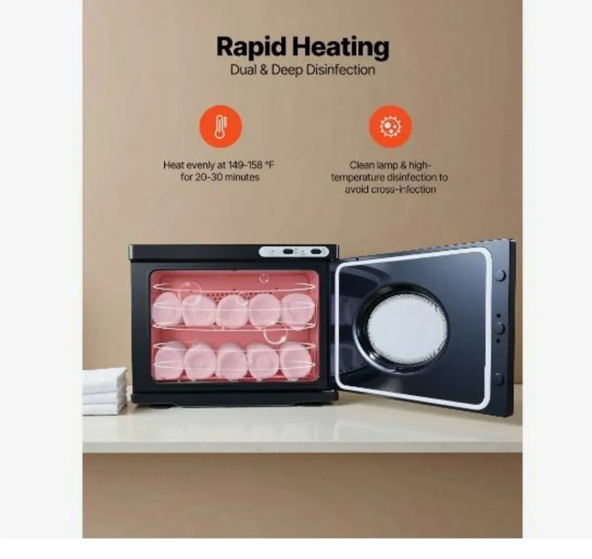 Hot Towel Warmer, 23L Large Towel Warmer Cabinet - Image 2