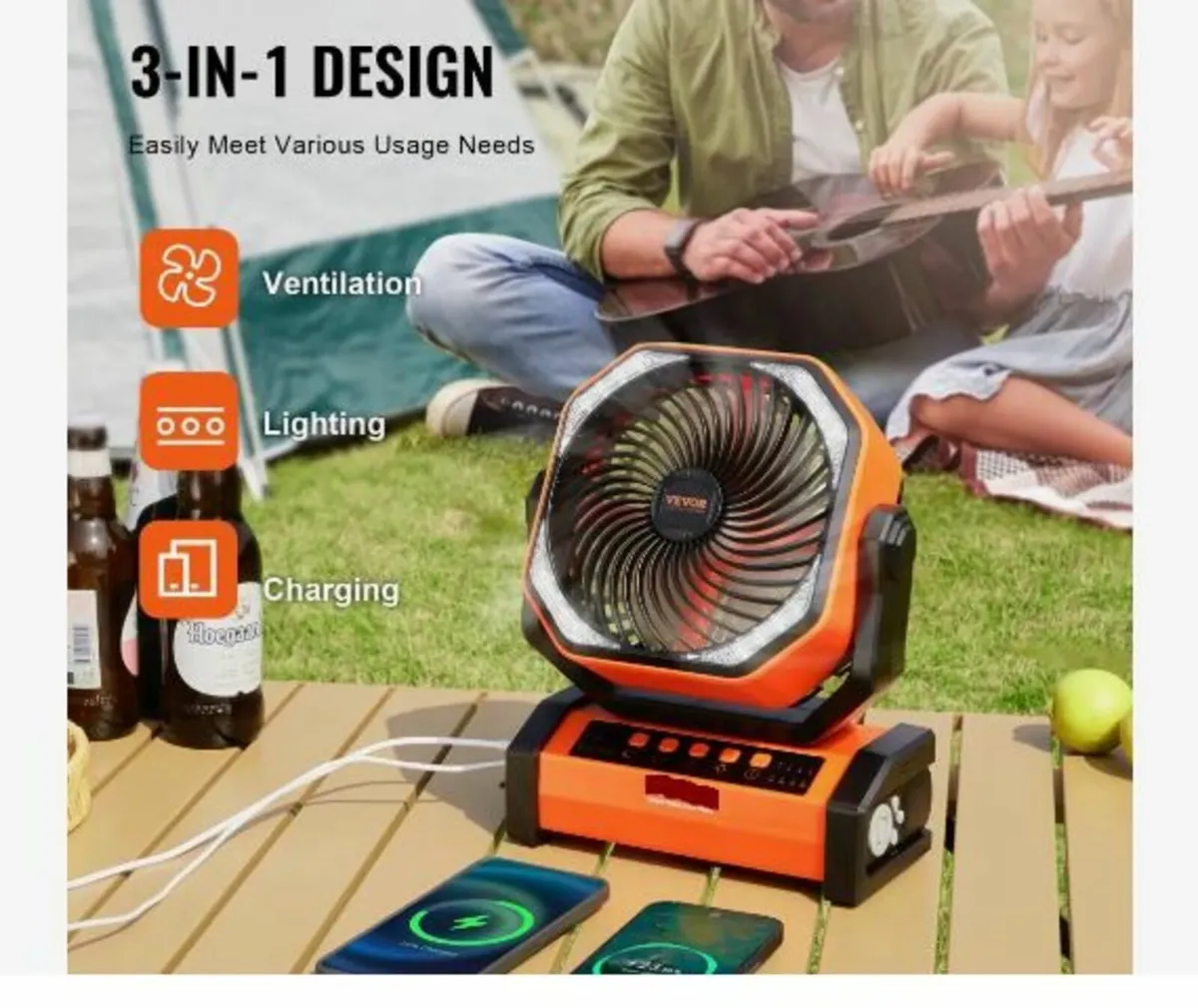 Portable Fan Rechargeable 228.6mm - Image 2