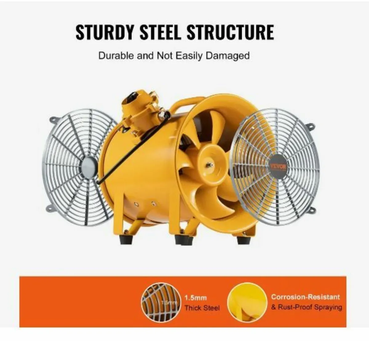 Portable Ventilator, 304.8mm Heavy Duty Cylinder - Image 3