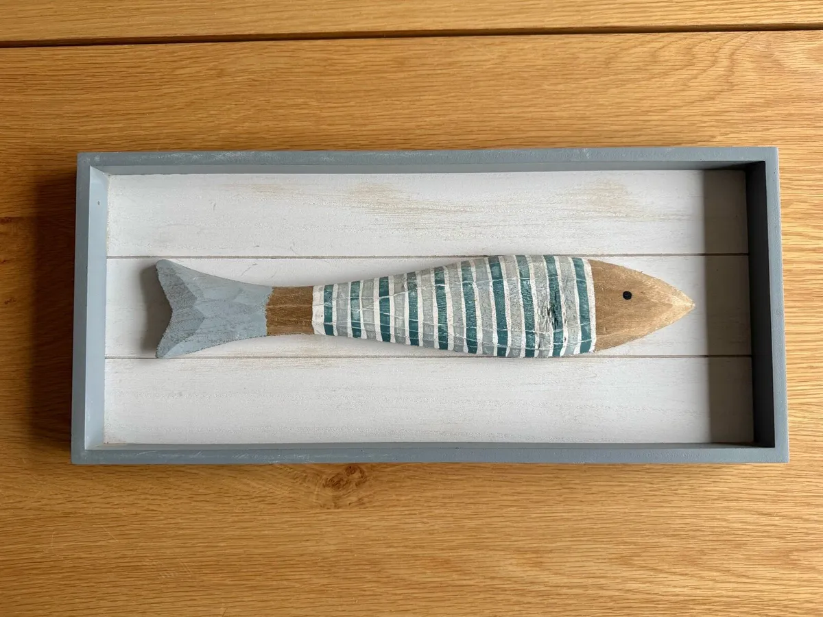 Wooden fish frame decoration, perfect condition