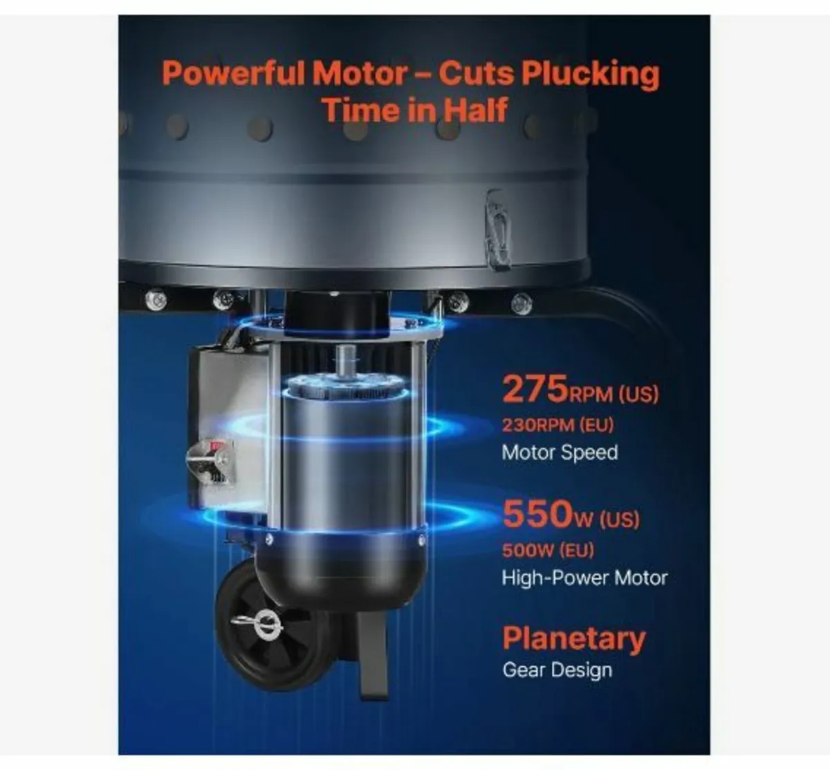 Chicken Plucker Machine, 400mm Drum - Image 3