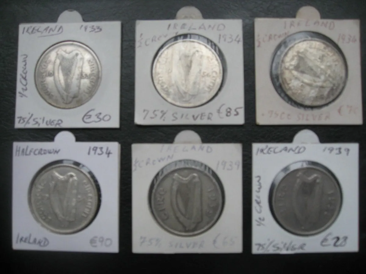 Irish Half Crowns 1930's - Various Prices - Image 1