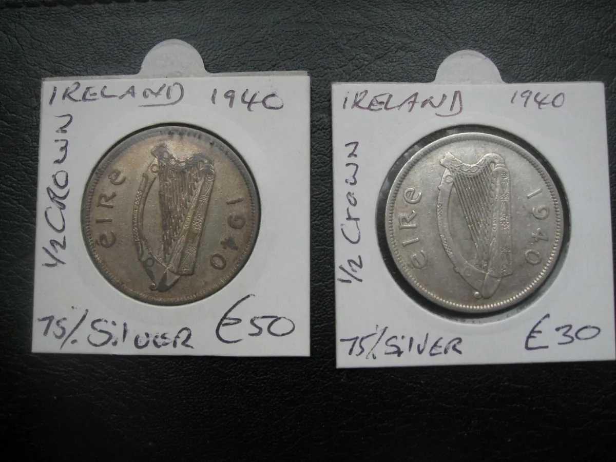 Irish Half Crowns 1940's - Various Prices - Image 2