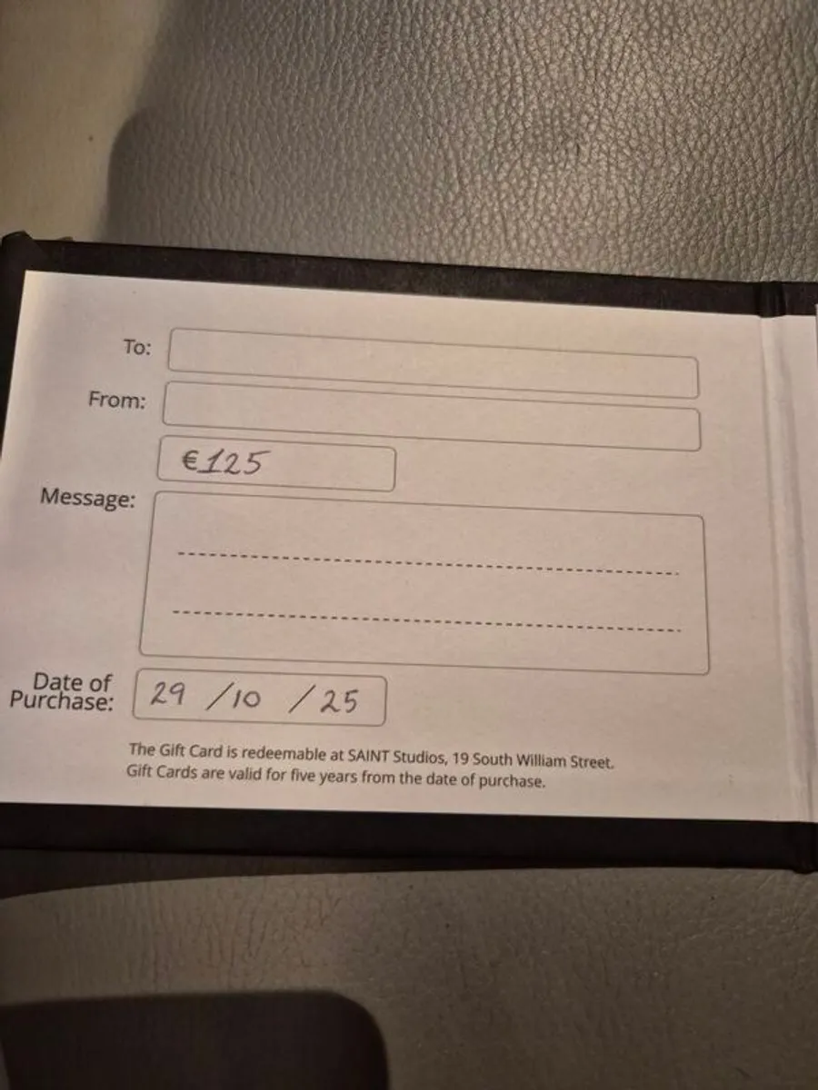 Saint Studios Gift Voucher - Image 2