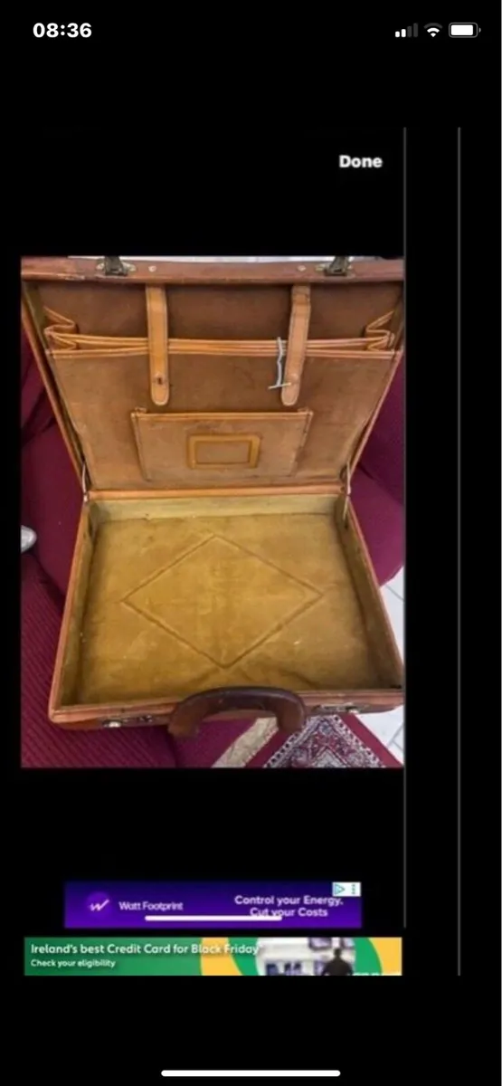 Vintage Leather Briefcase - Image 1