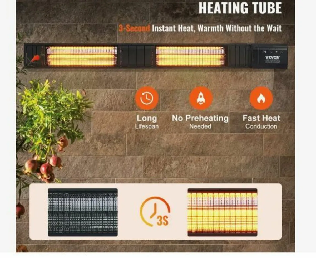Infrared Heater, 3000W Remote Control - Image 3