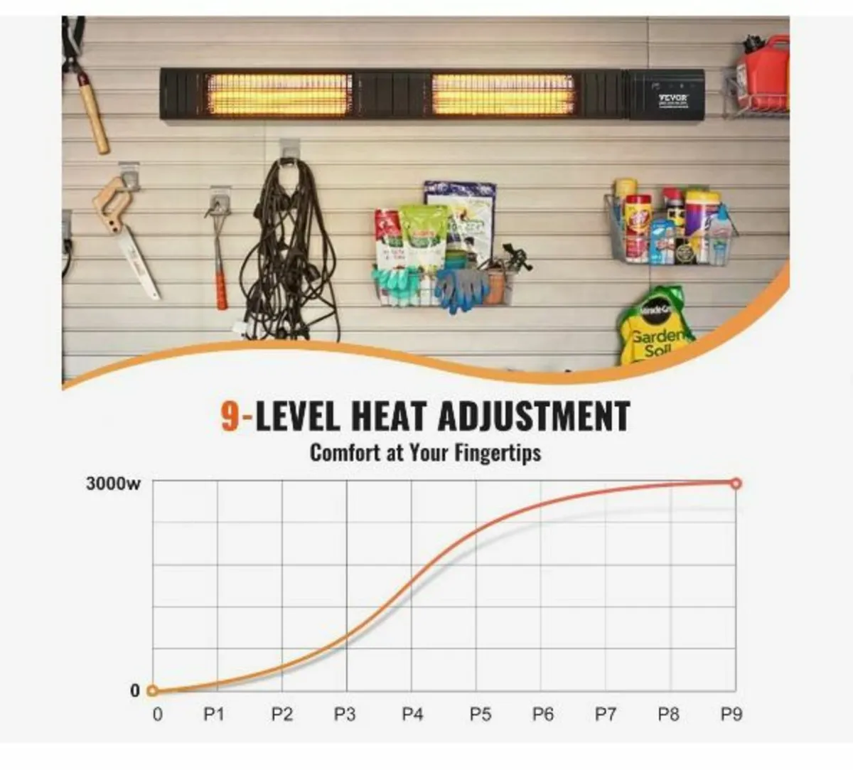 Infrared Heater, 3000W Remote Control - Image 4