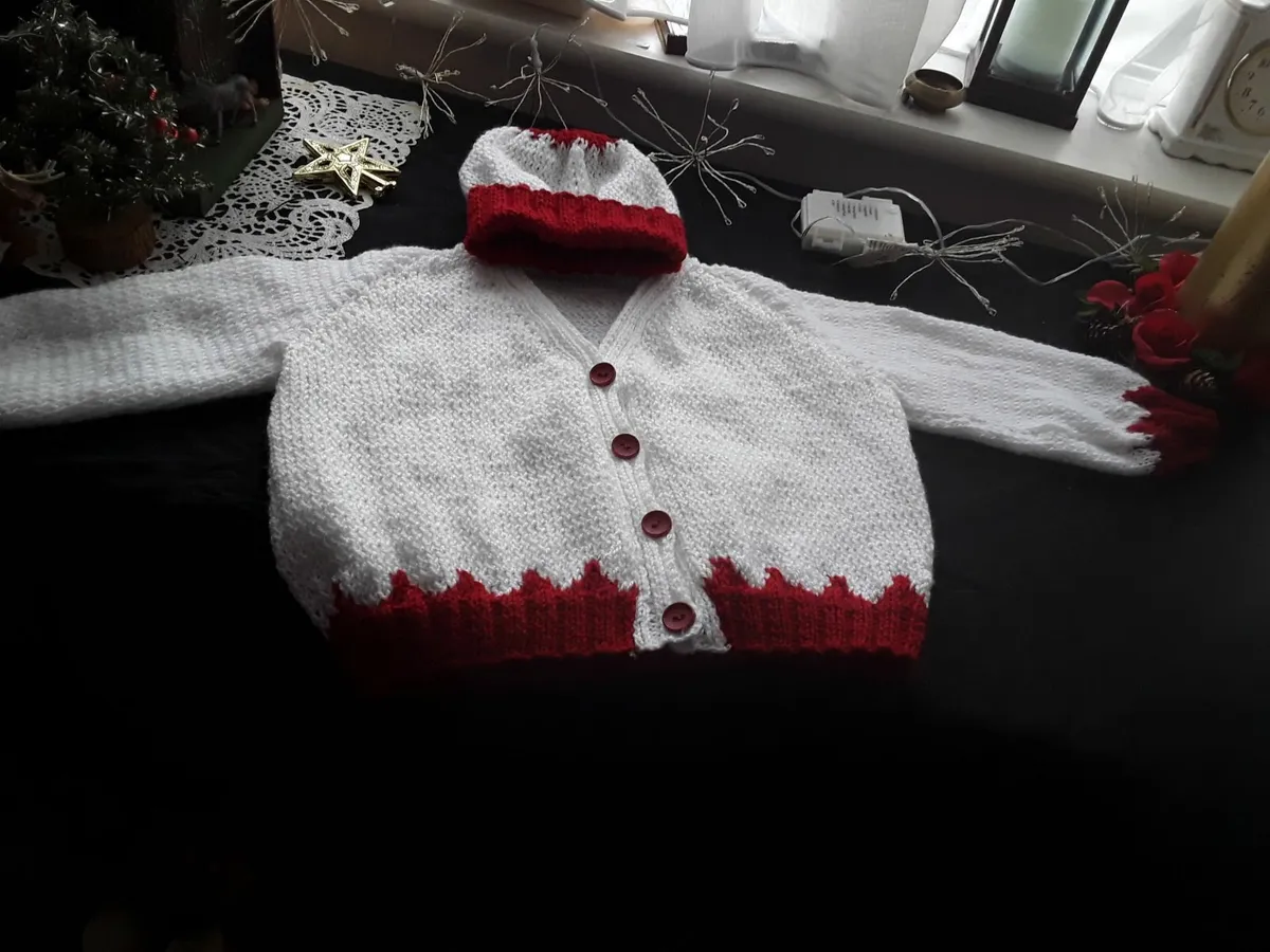 Brand new hand knitted toddler cardigan hat - Image 4