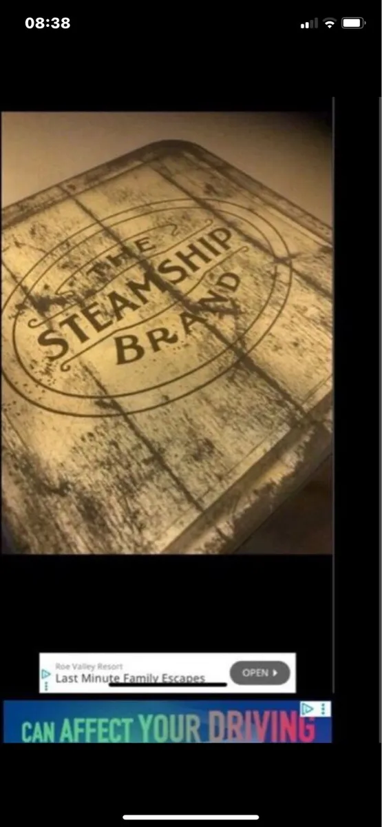 Vintage’The Steamship Brand’ Metal Box - Image 4