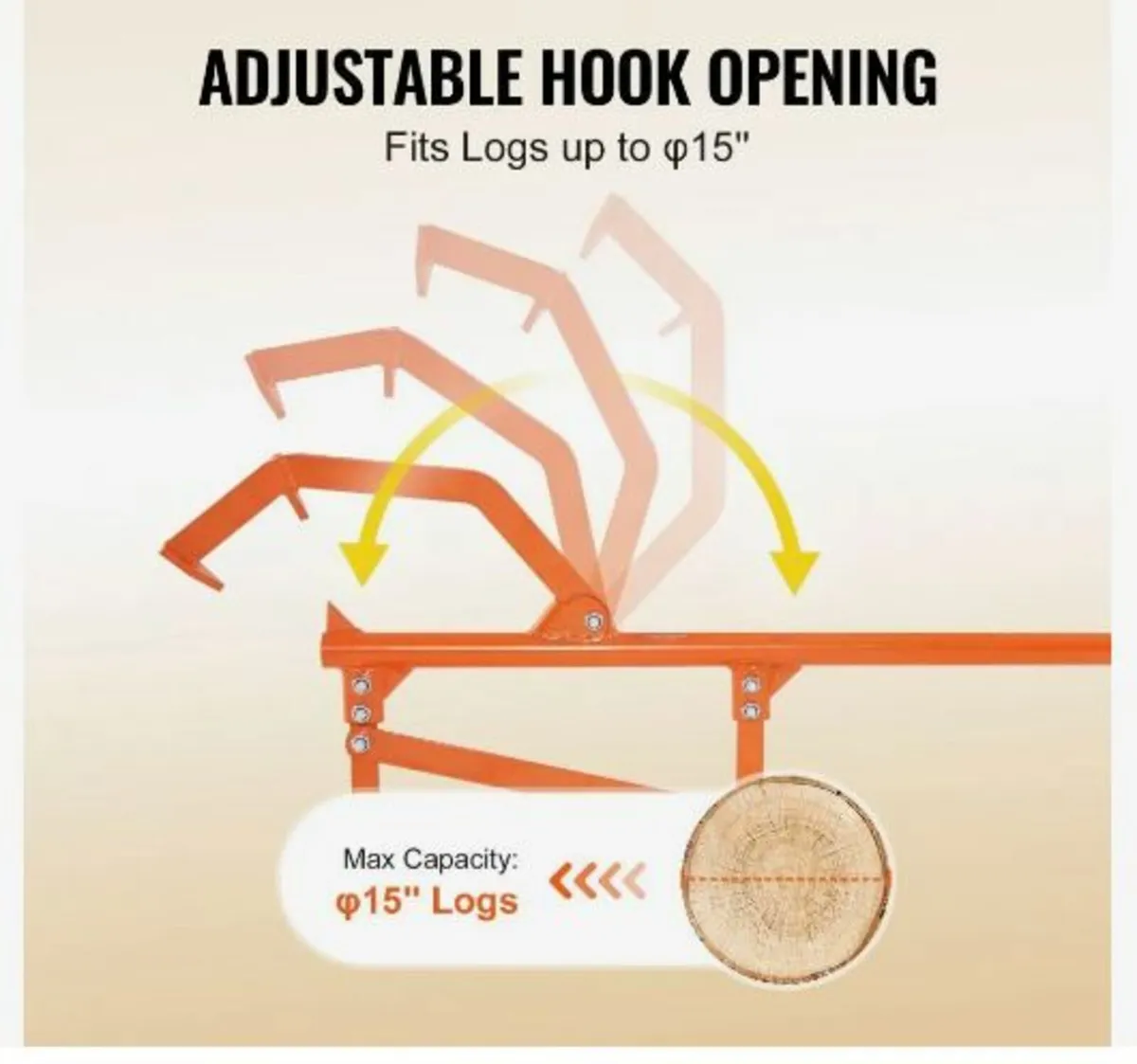 Timberjack, 46.5 in, Heavy Duty Steel Log Lifter - Image 4