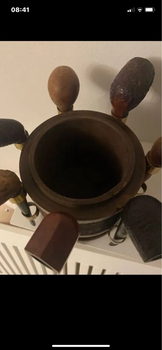 Vintage Smoking Pipe Collection & Stand - Image 2