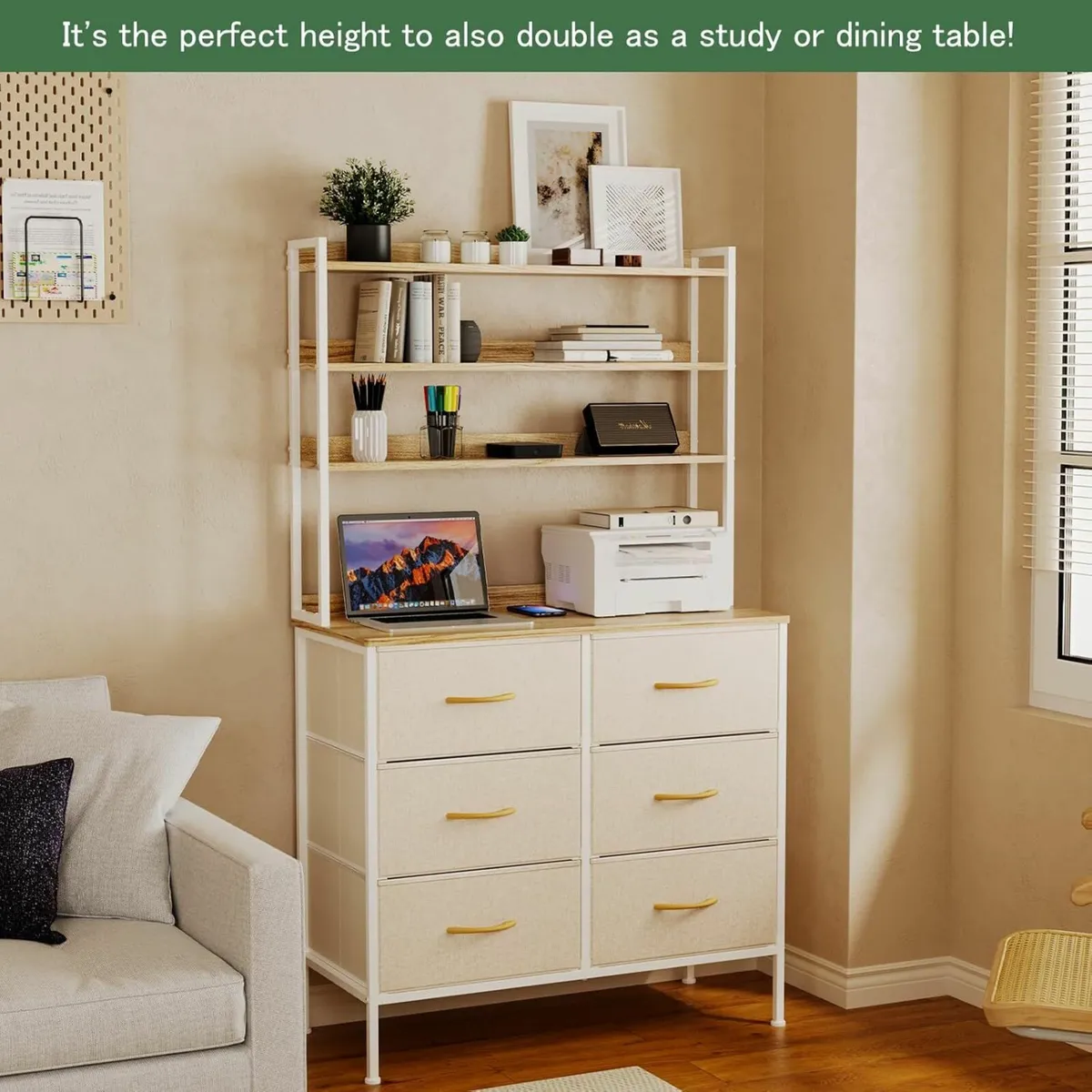 Chest of Drawers Bedroom, 80cm Dressing Table - Image 1