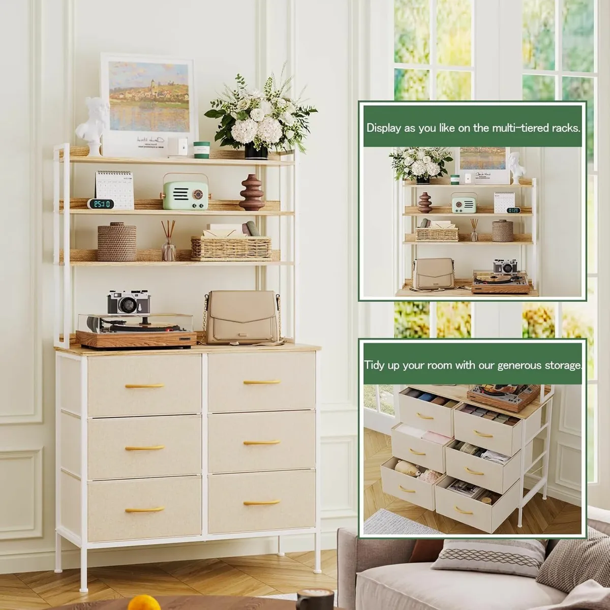 Chest of Drawers Bedroom, 80cm Dressing Table - Image 4