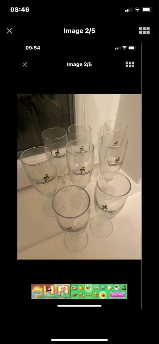 Very Rare Set of 8 Babycham Flutes - Image 2