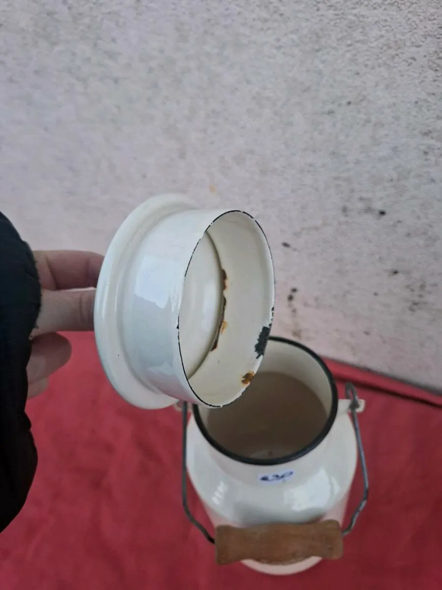 Small enamel milk churn postage possible - Image 2