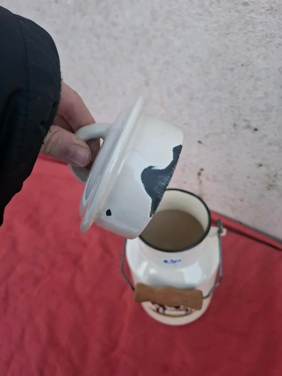 Small enamel milk churn postage possible - Image 3