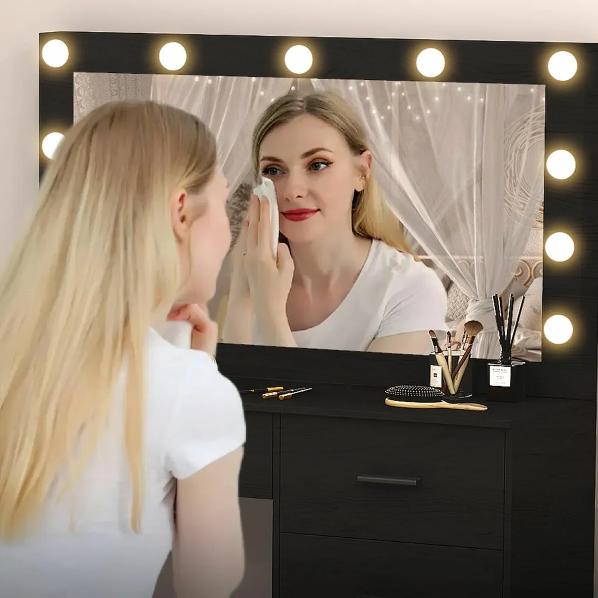 Dressing Table Mirror, Vanity Table Lights Adjust - Image 2