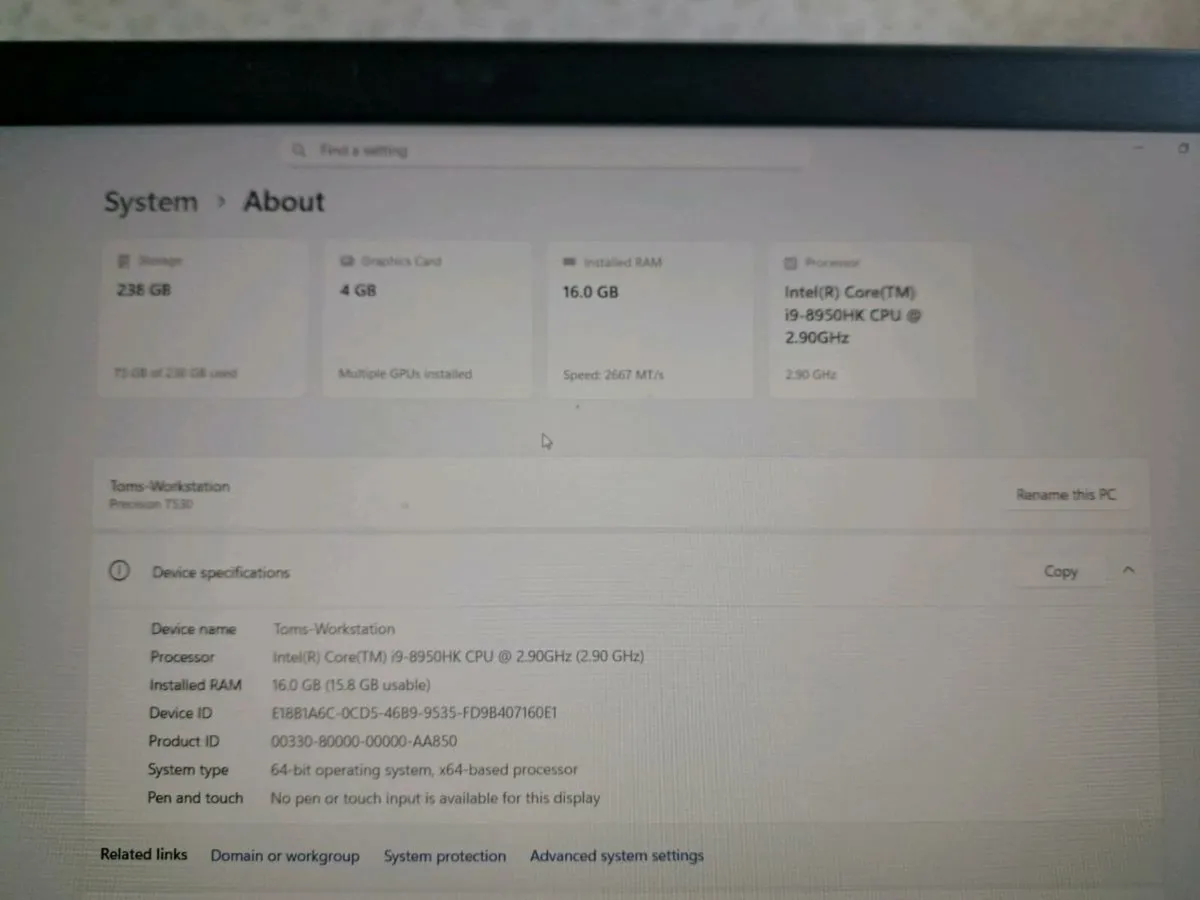 Dell Precision 7530 | i9-8950HK - Image 4