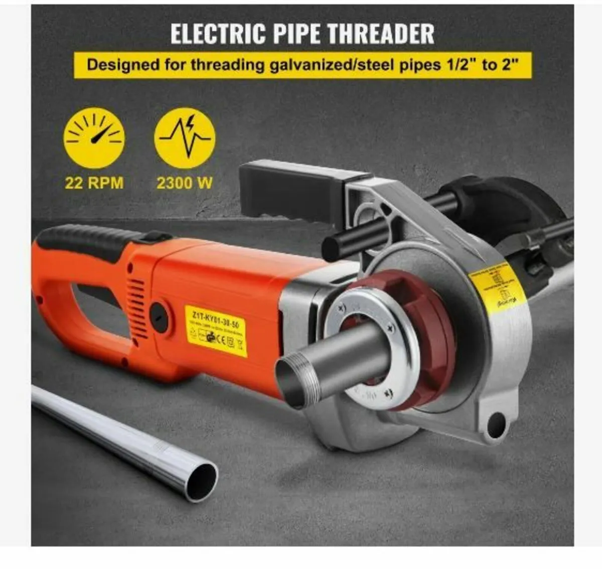 Electric Pipe Threader, 2300W Pipe - Image 3