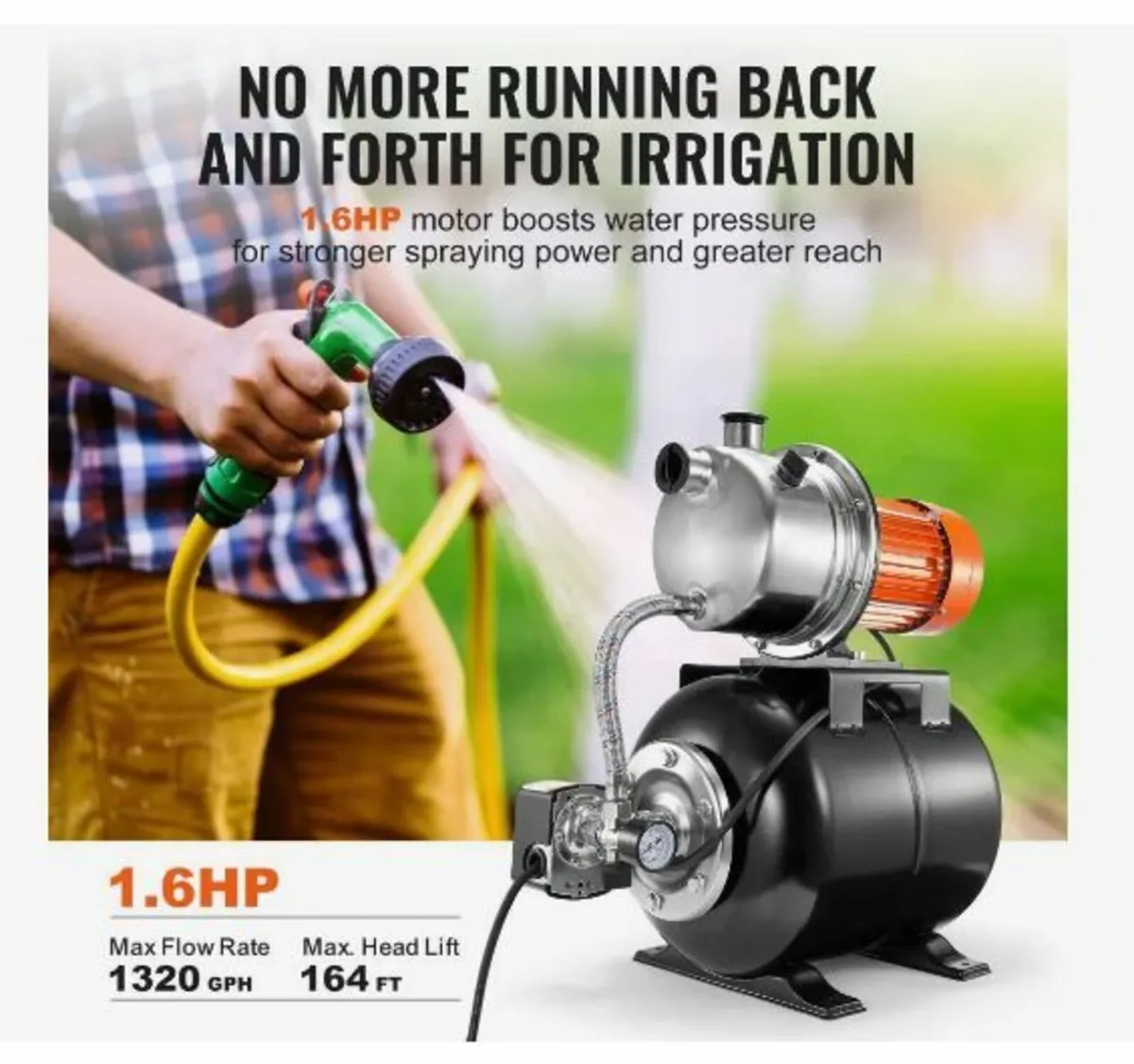 1193W(1.6 HP) Shallow Well Pump - Image 4