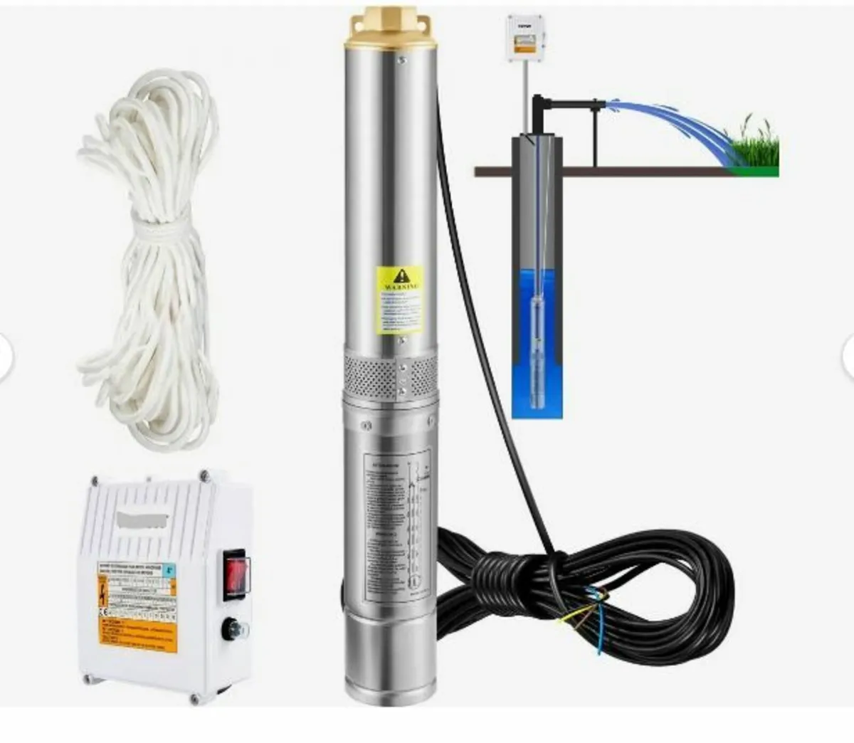 Deep Well Submersible Pump, 1100W - Image 1