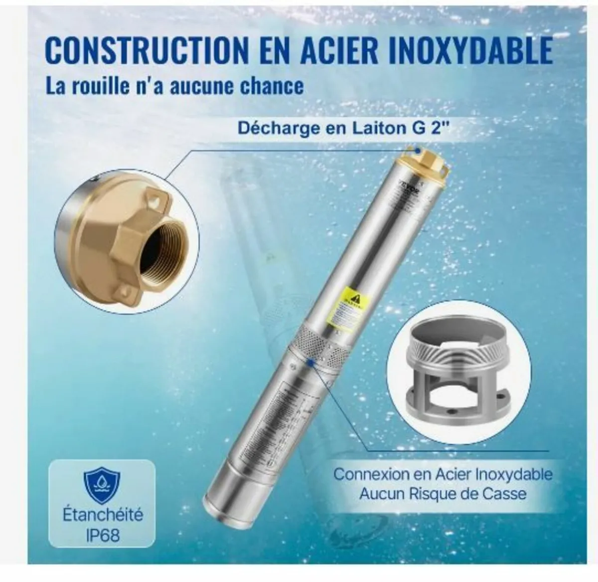 Deep Well Submersible Pump, 1100W - Image 3